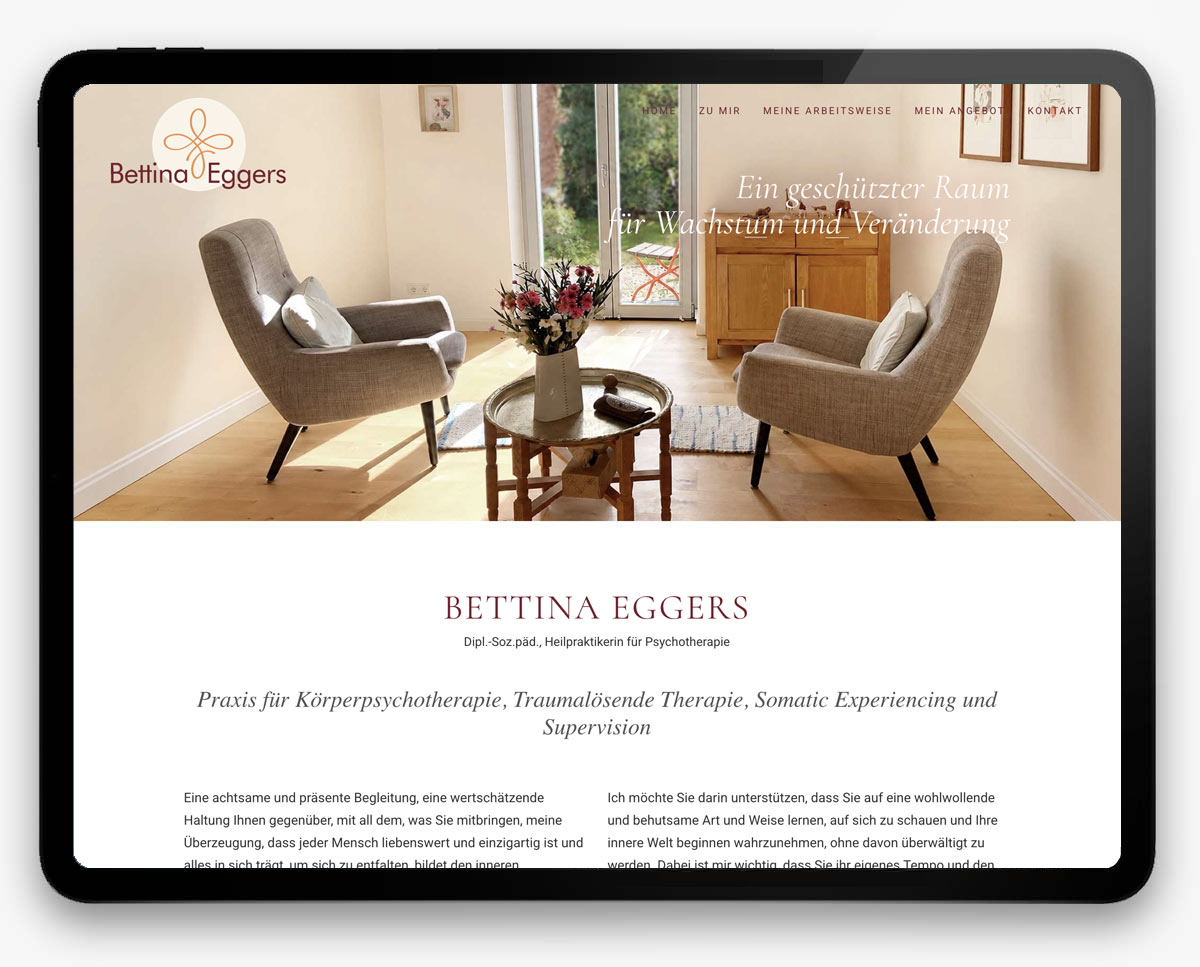Webauftritt einer Psychotherapeutischen Praxis in Lübeck